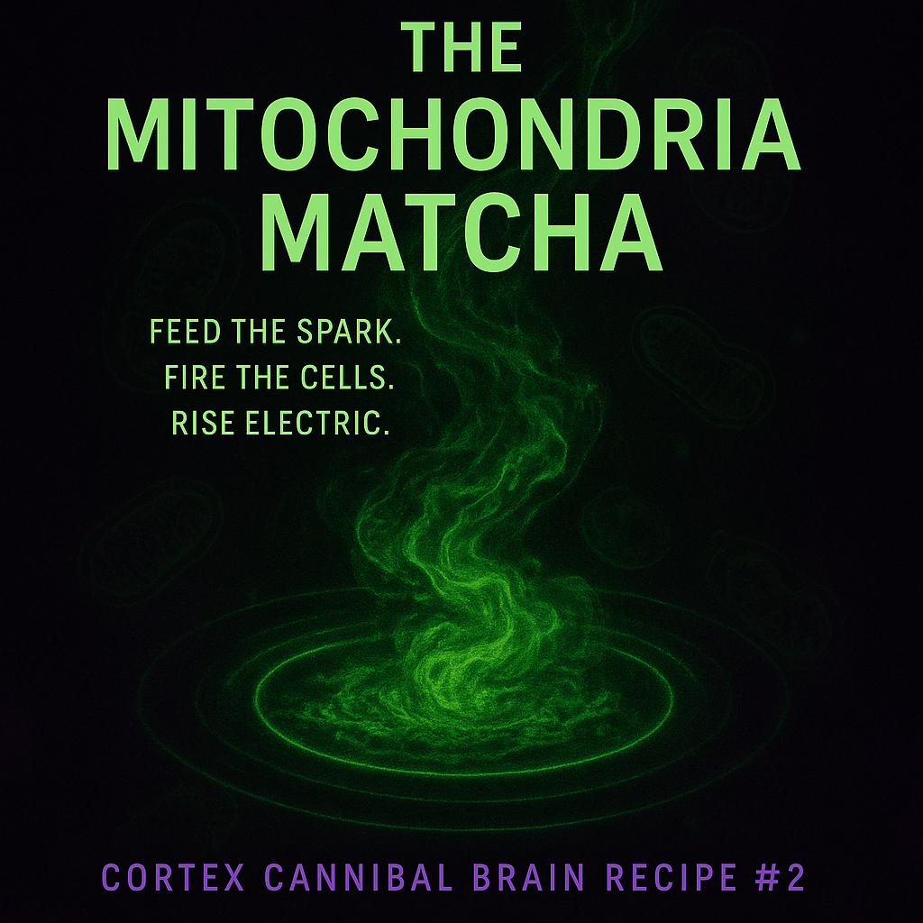 Acid Green Mitochondria Matcha in a mug.